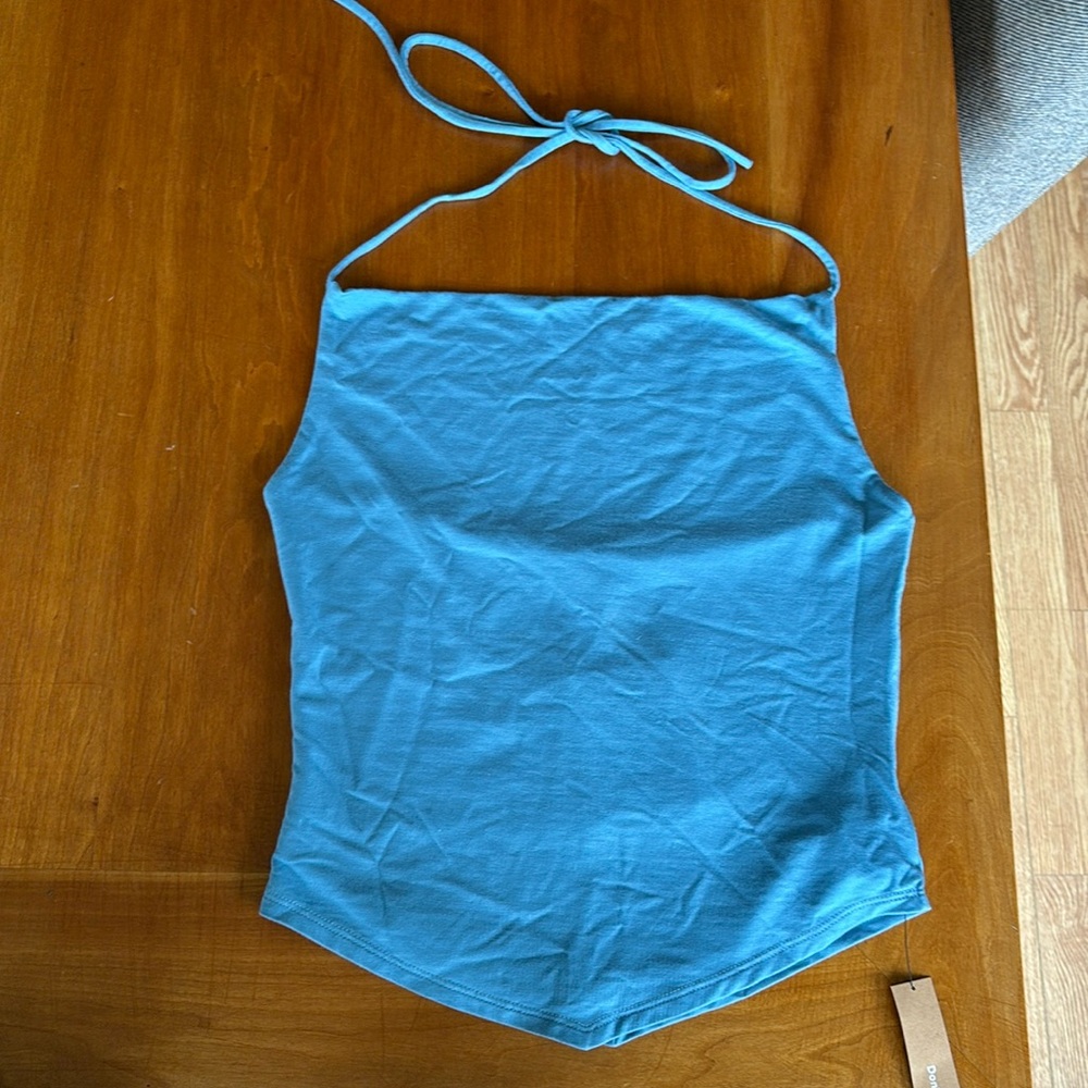 Reformation Blue Halter Camisole
